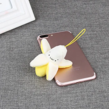 

2018 NEW M89C1Pc 7cm Cute Cartoon Stuffed Plush Soft Banana Doll Toy Birthday Gift Pendant