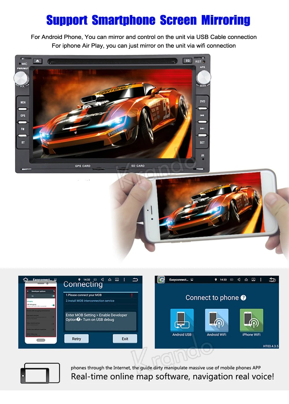 Sale Krando 7" Android 9.0 car navigation for Passat B5 For Golf 4 For Polo FOR Bora audio radio gps dvd player multimedia system 8