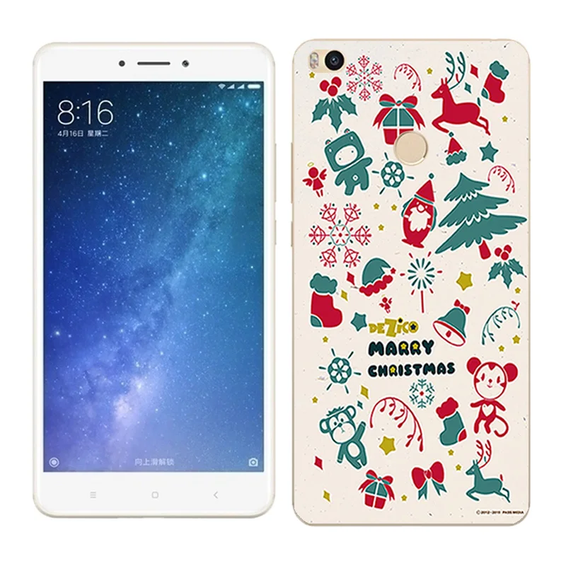 Чехол s для Xiaomi Mi Max2, мягкий силиконовый чехол для Xiaomi Mi Max 2 X'mas Day, окрашенный чехол для телефона xiomi Mi Max 2, Fundas - Цвет: 06