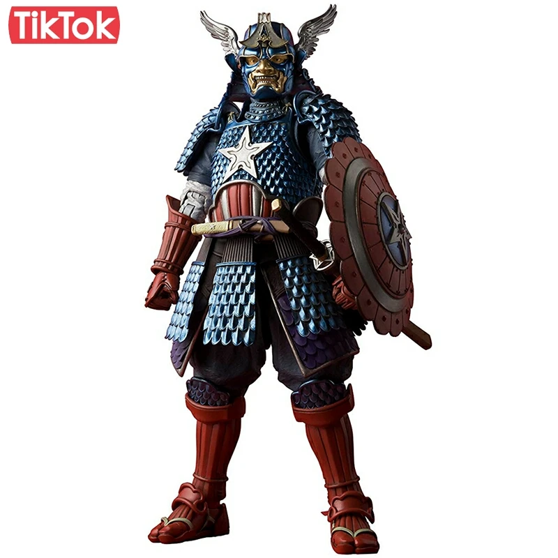 

Avengers Infinity War Samurai Captain America Cartoon Toy Action Figure Model Doll Gift