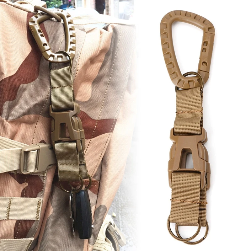 

Outdoor Tools Tactical Gear Keychain Clip Nylon Buckle Belt Key Ring Holder Quick Release
