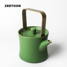 В японском стиле бамбуковое отделение чайник грубая керамика чай пуэр чайный набор кунг-фу Кофе чайник с фильтром креативный домашний декор