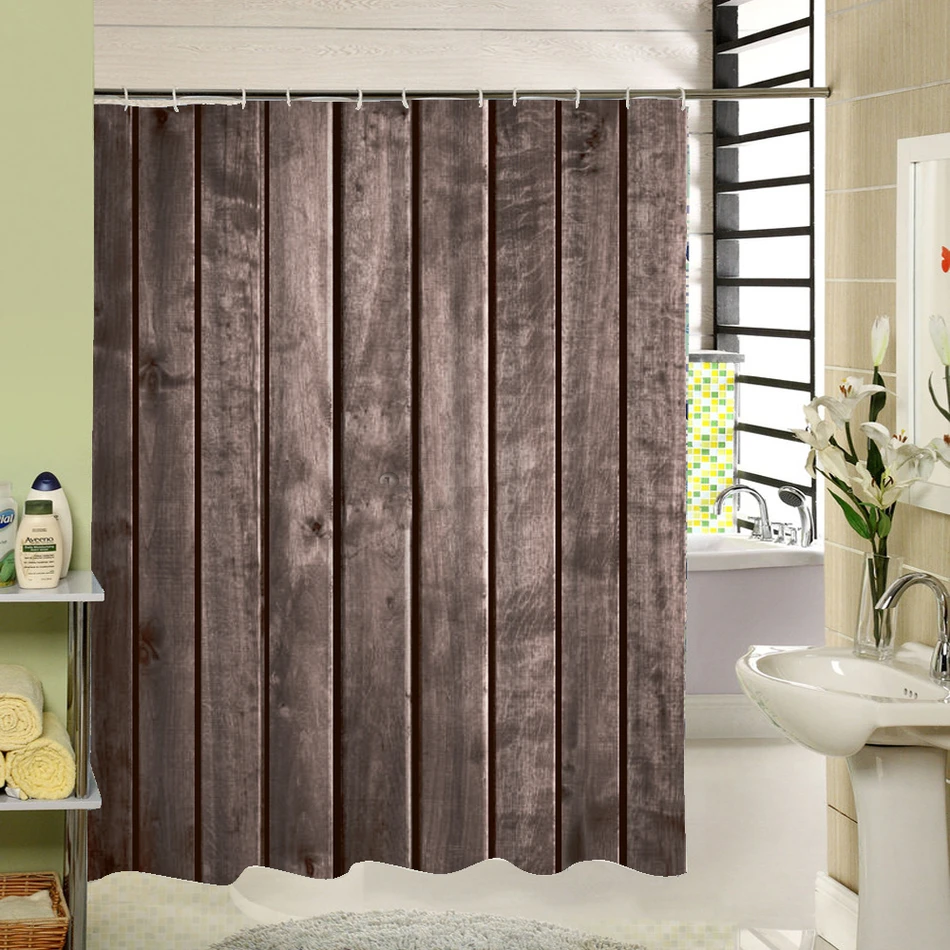 Polyester Shower Curtain Perunggu Tua Kayu Pintu Garasi Vintage Pedesaan Shower Curtain Negara Amerika Gaya Kamar Mandi Decor Art Rustic Shower Curtains Polyester Shower Curtainshower Curtain Aliexpress