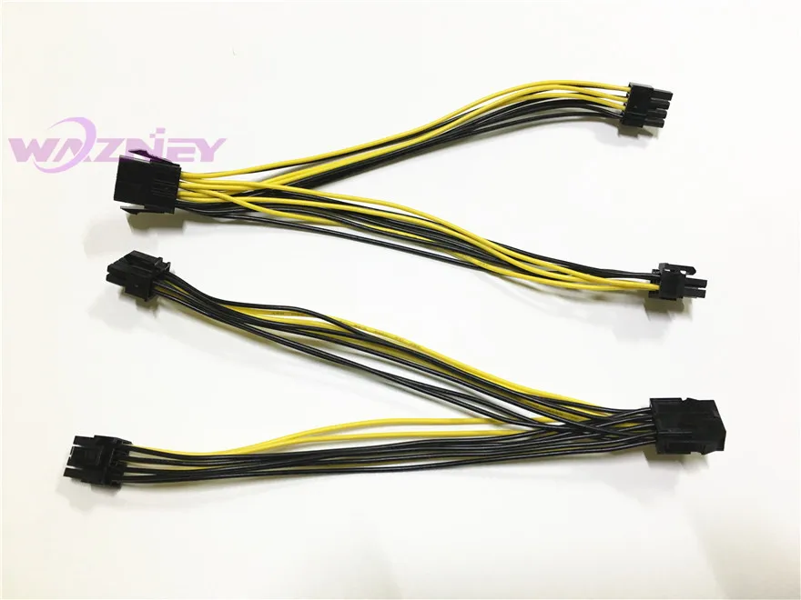 Cheap GPU 6 pin / 8pin 8 pin Female to dual PCI-E PCI Express 8pin ( 6+2 pin ) Male power cable wire For graphics card BTC Miner 20cm 18