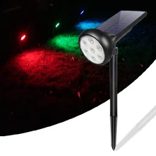 Фонарь на солнечных батареях прожектор для газонов открытый сад 7 светодиодный регулируемый 7 цветов в 1 настенный светильник пейзаж свет для Декор для патио