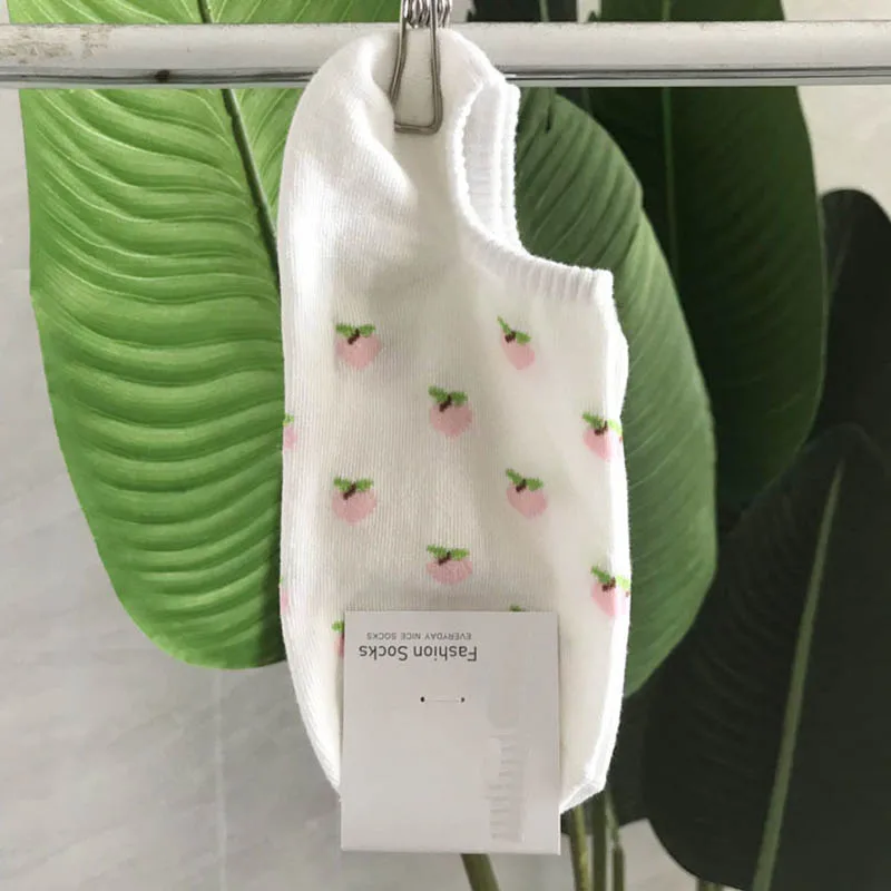 Spring/Summer High Quality Harajuku Fruit Peach Cherry Strawberry Pineapple Socks Cartoon Korean Style Women Socks Skarpetki