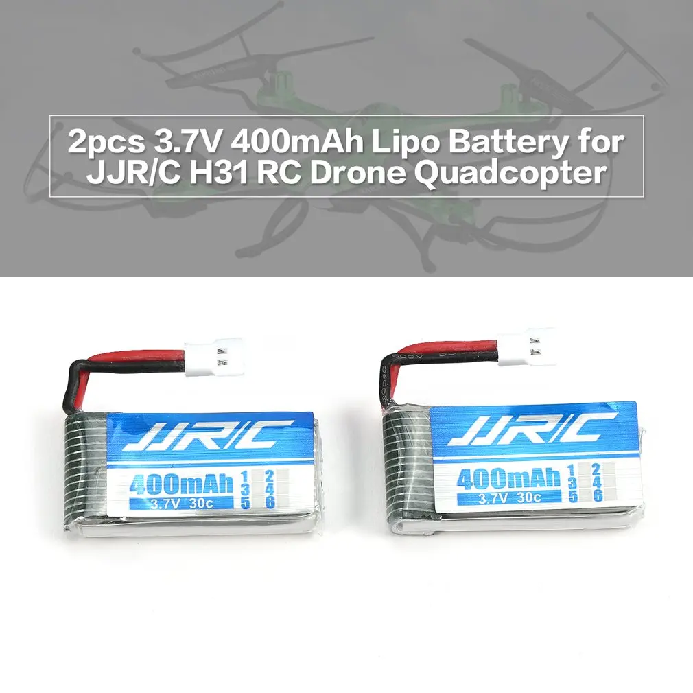 

JJRC H31 RC Drone 2pcs Original Lipo Battery 3.7V 400mAh 30C Battery Remote Control Quadcopter Dron Part Accessories
