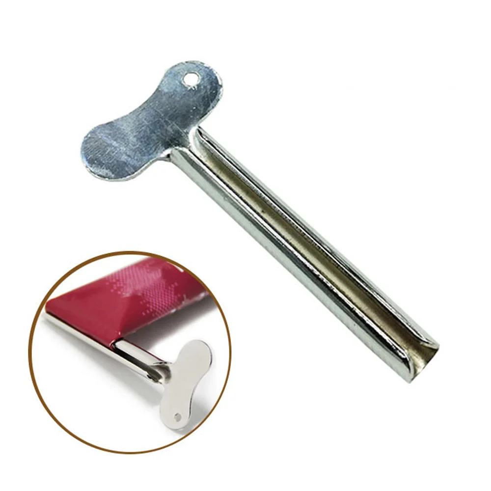 

1pc Stainless Steel Metal Tube Toothpaste Squeezer Key Shape Tube Squeezer Dispenser