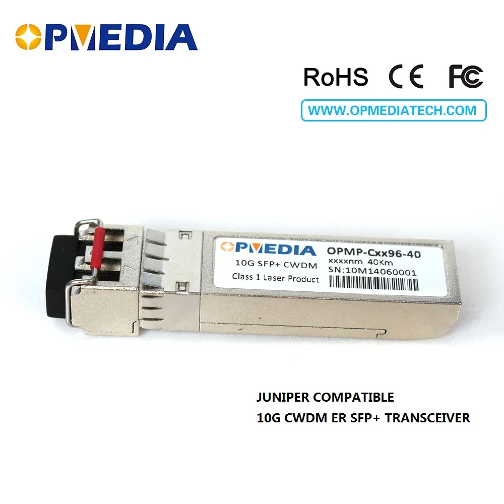 10GBASE CWDM SFP+ transceiver, 10G 40KM 1470~1610nm ER SFP+ optical module,LC connector,DDM,Compatible with Juniper equipments