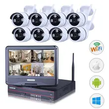 8CH NVR Wi-Fi камера видеонаблюдения Камера Системы 8 шт. 960 P HD на открытом воздухе Беспроводной CCTV комплект видеонаблюдения Системы P2P ONVIF