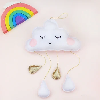 

Nordic Decoration Home Cartoon Cloud Raindrops Wall Hanging Decorations Creative Shooting Props Kids Room Decoration Accessories