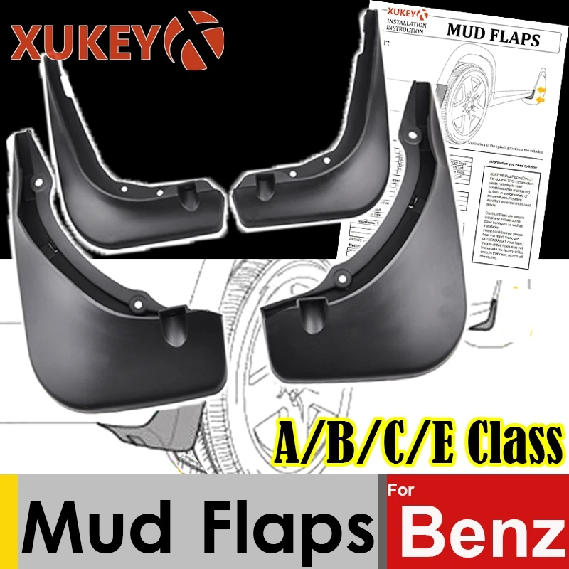 For 12-14 Mercedes-Benz C-Class Sport C200 C250 C300 Mud Flaps Splash Guard