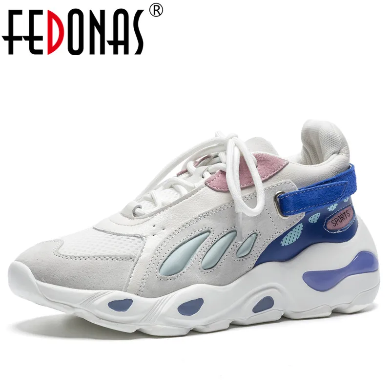 

FEDONAS Fashion Women Flats Platforms Cow Suede Round Toe Cross-tied Sneakers Spring Autumn Brand Casual Shoes Woman Sport Flats