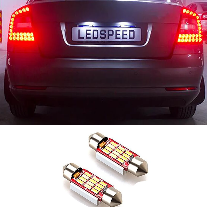 2 шт. Canbus Festoon 4014 SMD 36 мм светодиодный светильник для номерного знака автомобиля