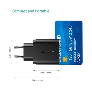 Image 4 - AUKEY Quick Charge QC 3.0 USB Phone Charger Travel Fast Wall USB Charger QC2.0 Compatible Free 1m Fast Cable for Xiaomi Samsung