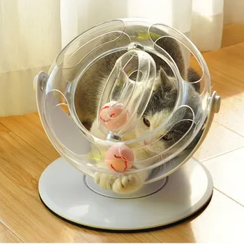 

Pet Toy Integration Rotated Design Double Tracks With The Ball That Can Rotate 360 Degrees Funny Cat Dog Educational Toy Product