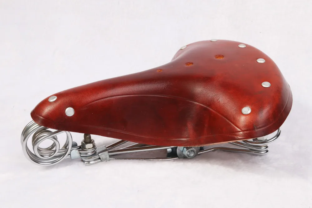 vintage Classic real Leather Beach Cruiser Bike Bicycle Saddle Seat