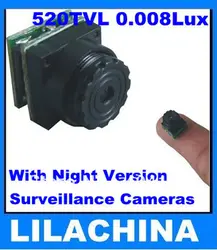 520TVL HD 0.008lux ночное видение малые камеры наблюдения бесплатная доставка