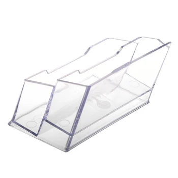 

Affordable Desktop Business Card Holder Display Stand 2 compartments