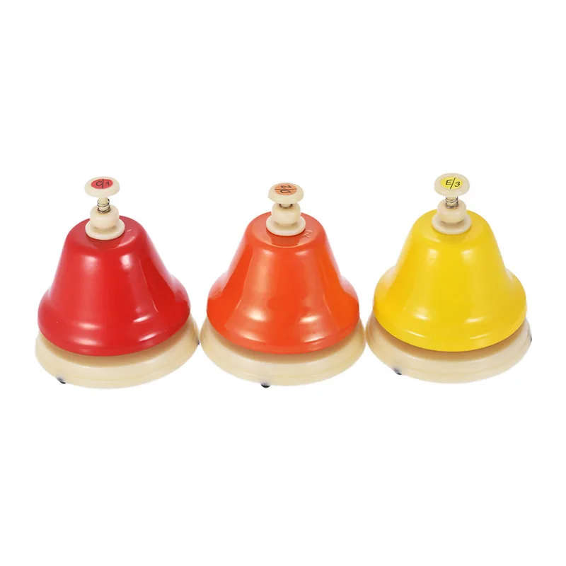 Colorful 8 Note Hand Bell Set Musical Educational Instrument Toy for Children Kids Student