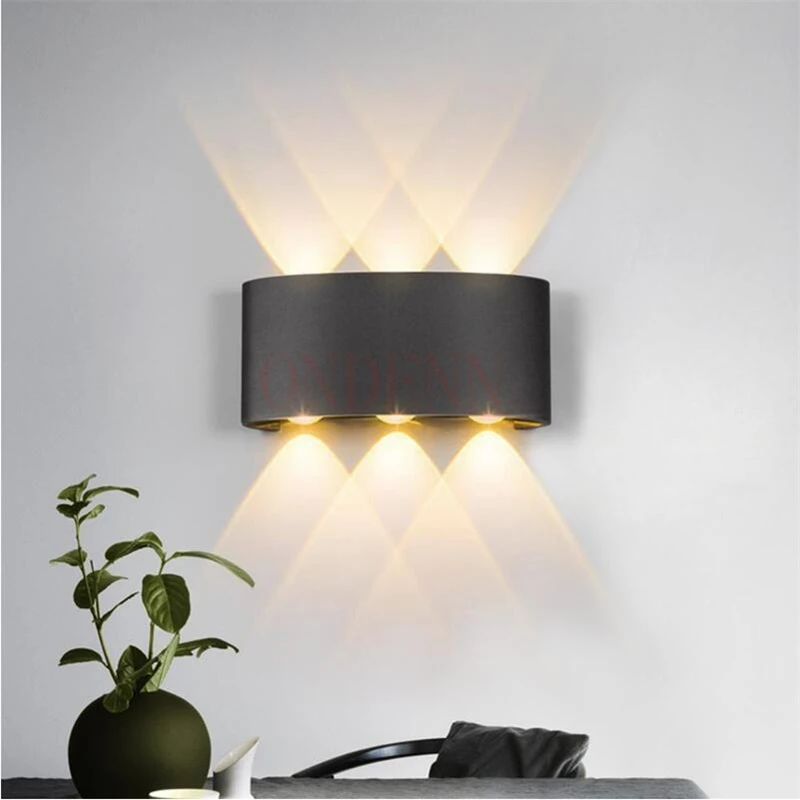 

Waterproof Led Wall Lamp 2W 4W 6W Wall Sconces Indoor Stair Light Fixture Bedside Loft Living Room Up Down Home Hallway Lampada