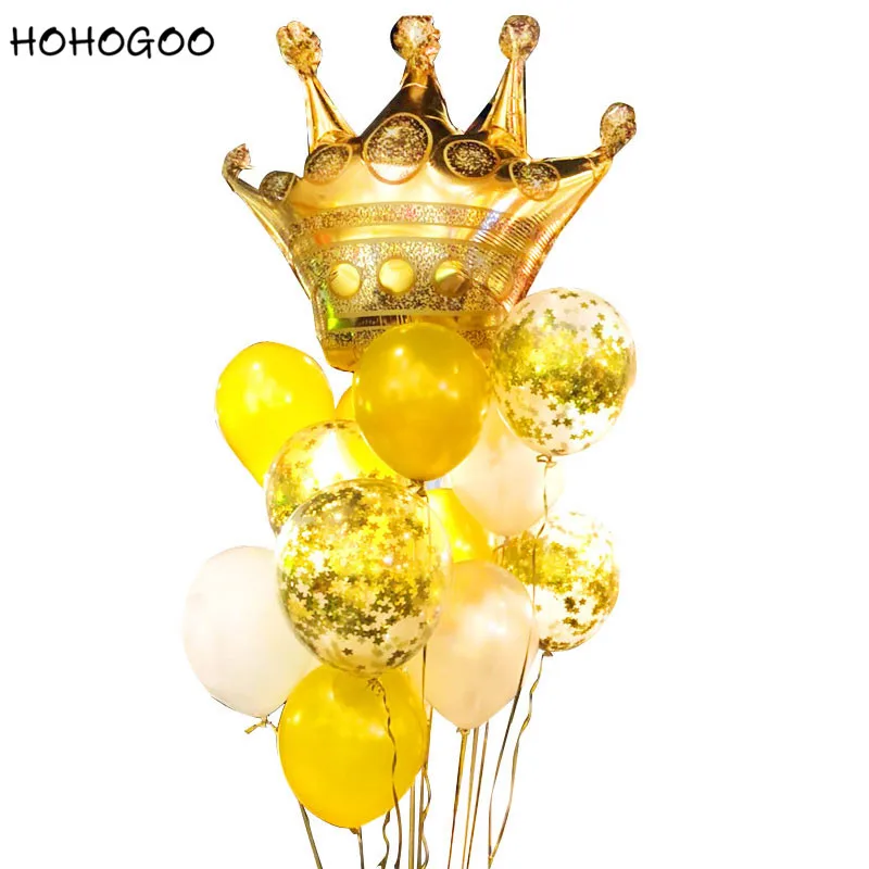 HOHOGOO 1 PC 4 Размеры большая корона Фольга шар принца и принцессы на день рождения