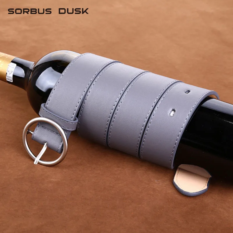 New Silver Round Metal Circle Belt Female PU Leather Waist Belts for