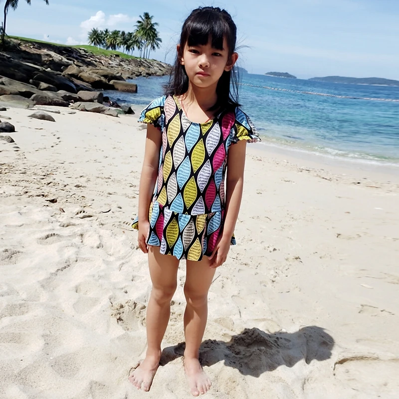 

SWIMMART 2019 Kids Girl Swimwear 8-12T Daughter Wrap Beachwear Children Swimsuit Toddler Teenage One Piece Bathing Suits
