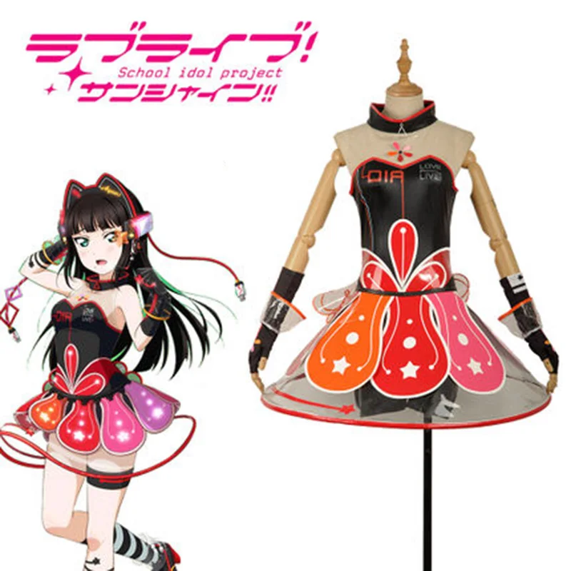 ROLECOS Love Live Sunshine Ruby Chika Hanamaru Mari Riko You платье для косплея кибер видео игры Aqours костюм