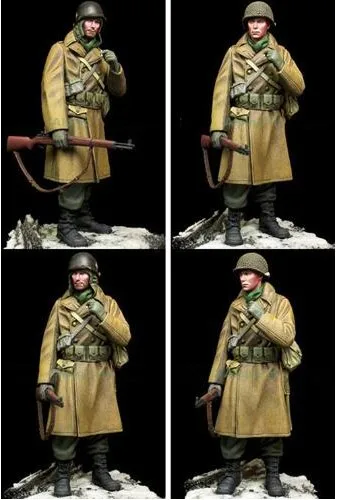 1/16 Scale Ww2 American Soldiers In Winter Wwii Unpainted Resin Model ...