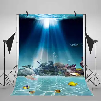 

MTMETY Underwater World photography background Sunlight Sea Water Backdrop Newborn Child Birthday Themed Party Backgrounds