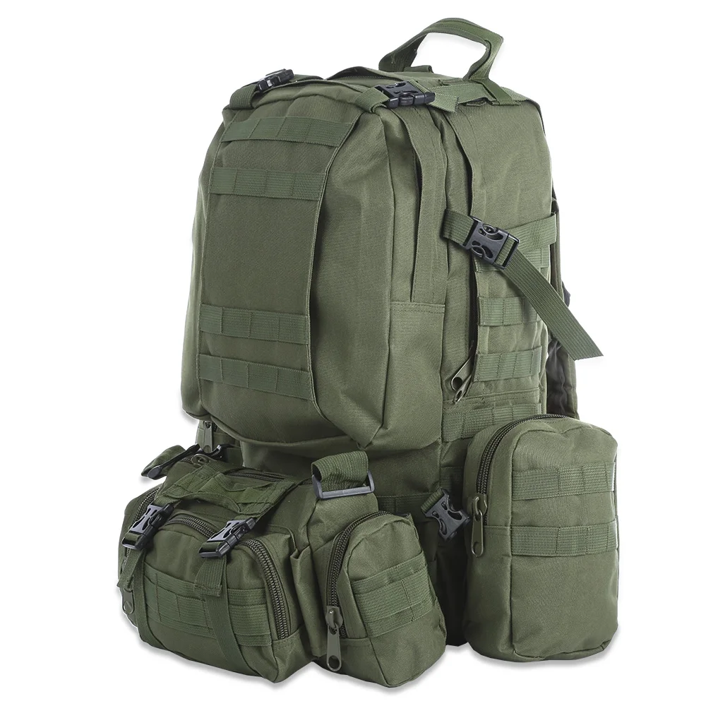 Outlife 50L Military Tactical Backpack Molle Outdoor Bag Rucksack Camping Hiking Bag Trekking Backpack Camouflage Sport Bag Men