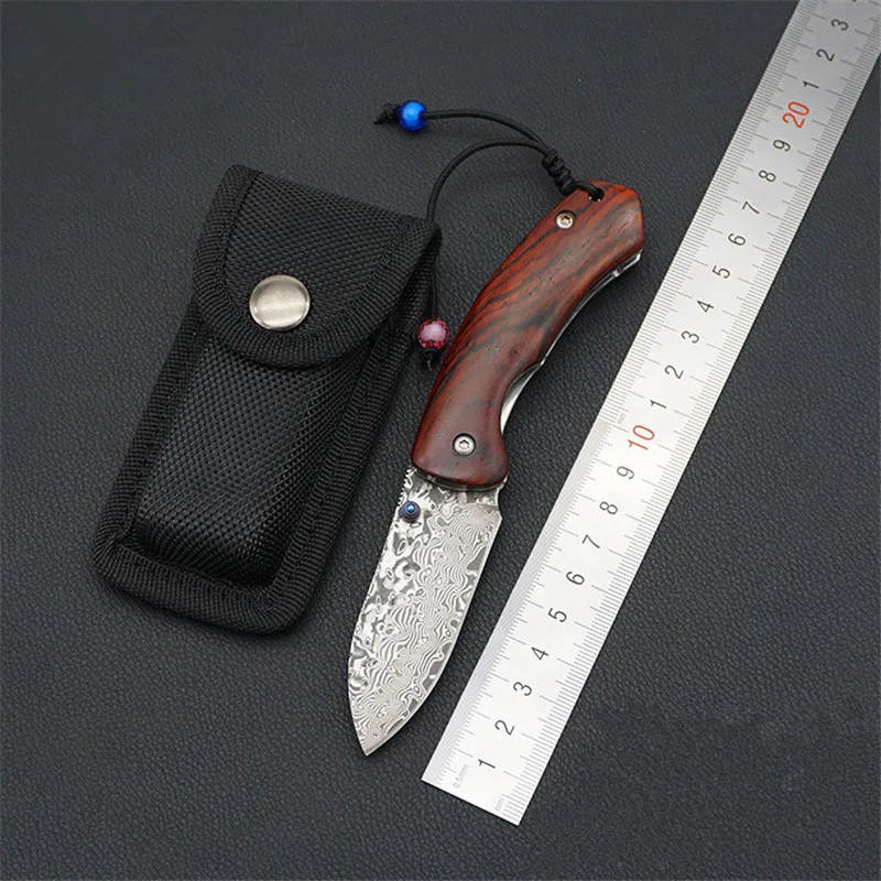 

Damascus Pocket Knife Collection Tactical Knife Outdoor Folding Knives Survival Camping Outdoor Travel Tools Hunting Tools
