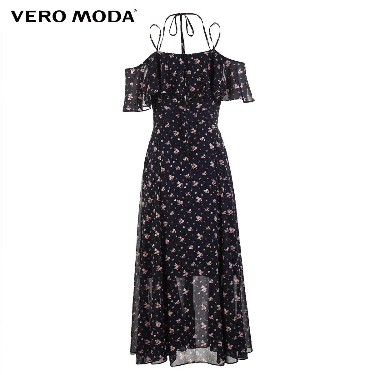 Vero Moda гофрированное Цветочное платье на бретелях Макси/длинное пляжное платье | 31837B508