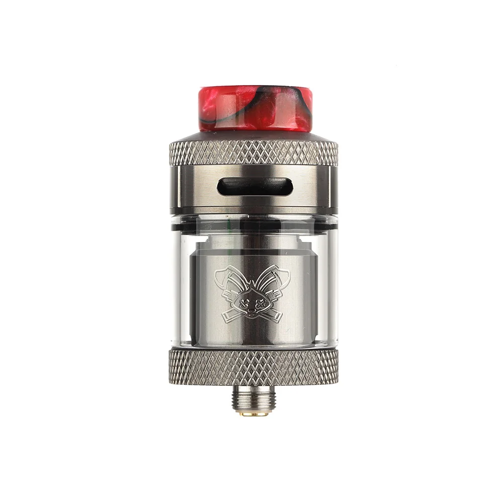 Распылитель Hellvape Dead Rabbit RTA 2 мл/4,5 мл, 24 мм, уникальный рисунок для резьбы по дереву Dead Rabbit Vs Drop Dead RDA/Manta RTA - Цвет: Серый