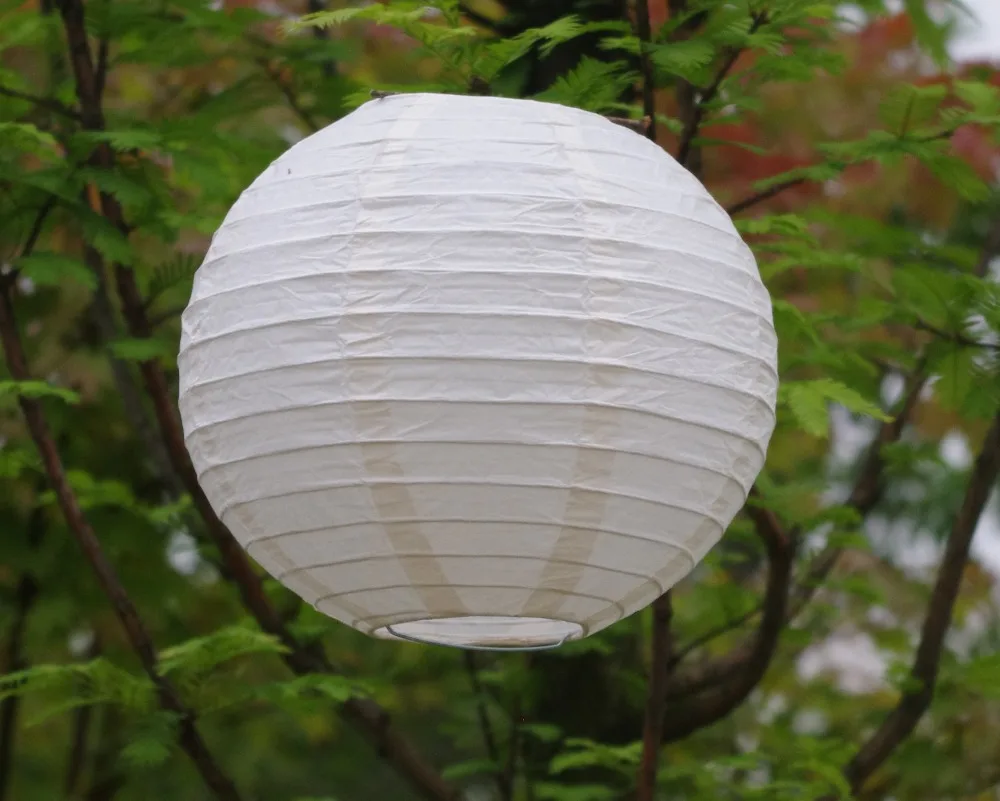 

(10pcs/Lot) 10''(25cm)Free Shipping Chinese Paper Lantern Round Cream/Ivory for party decoration Wedding Lantern Decorations