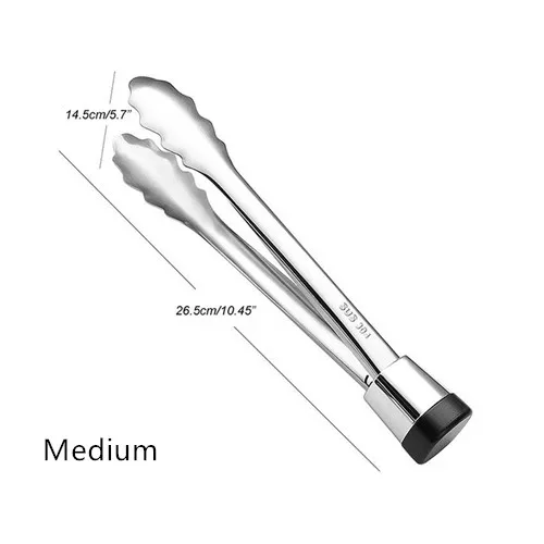 KONCO щипцы из нержавеющей стали, пищевые зажимы, щипцы для сахара, для салата, барбекю, хлеба, пасты, барбекю, инструмент для выпечки - Цвет: silver