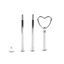 Золотой и Серебряный 3 ярусный торт подставка для тортов фурнитура для свадебного дня рождения