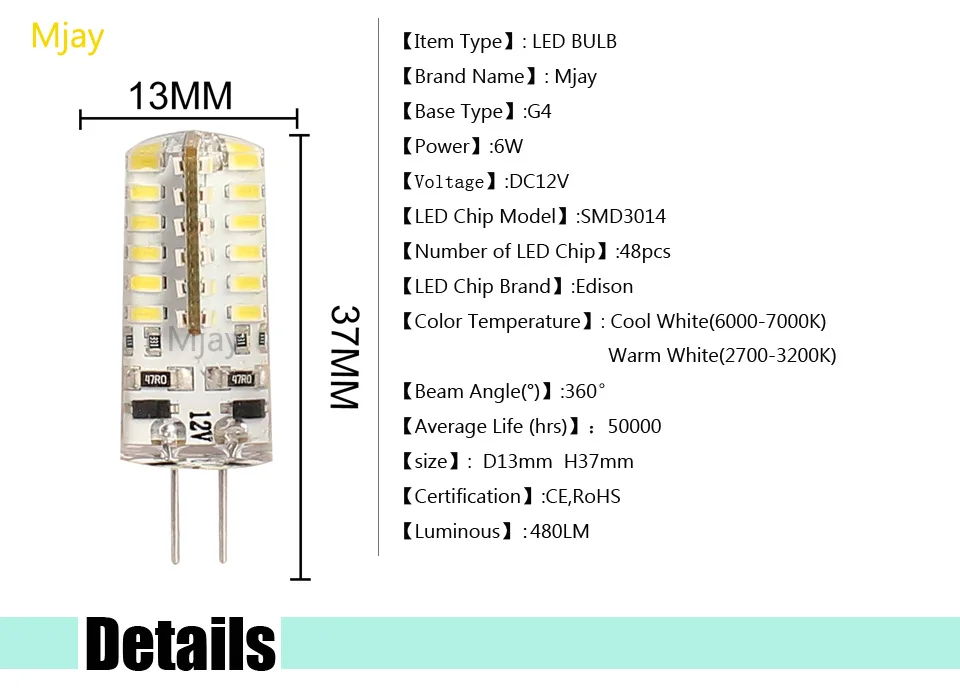 15 шт./лот 48 LED g4led lamp12v 6 Вт светодиодные лампы 3014smd Светодиодные пятно света гарантия хорошего качества энергосберегающие лампы светодиодные