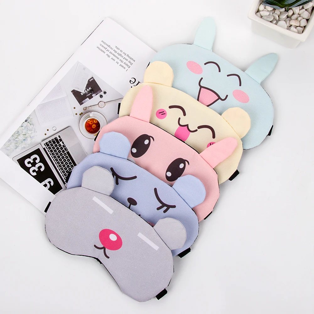 

1PcCute Cartoon Shading Sleeping Mask Portable Soft Travel Sleep Rest Aid Eye Mask Cover Eye Patch Sleeping Eye Tools Eye Patch