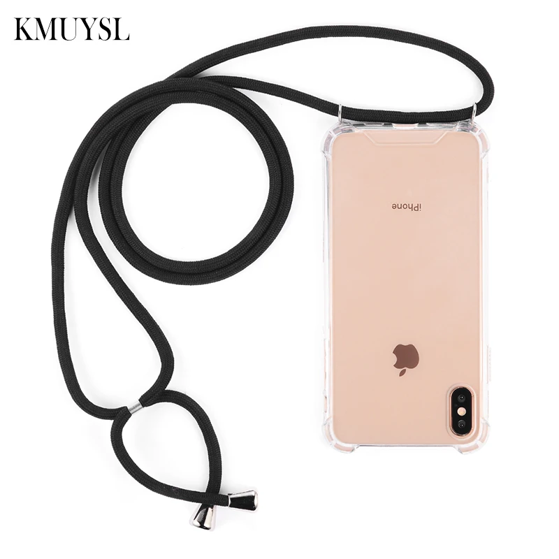 

Clear TPU Shockproof Phone Case Crossbody Necklace Cord Case with Rope for Samsung Galaxy S10E S8 S9 S10 Plus Note 9 Note 8 Case