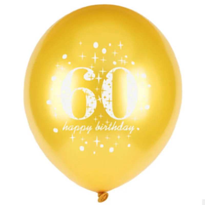 Конфетти воздушные шары на день рождения ясный балон воздушный шар «С Днем Рождения» 30 40 50 60 лет День рождения Деко 60 лет воздушный шар 50th день рождения Globo - Цвет: 60th birthday gold