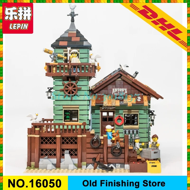 

DHL LEPIN 16050 2109Pcs Creative MOC Series The Old Finishing Store Set Model Building Kits Blocks Bricks Toy Compatible 21310