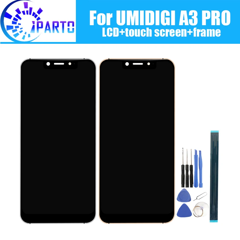 5 7 дюймов UMIDIGI A3 PRO ЖК дисплей + сенсорный экран дигитайзер рамка в сборе 100%