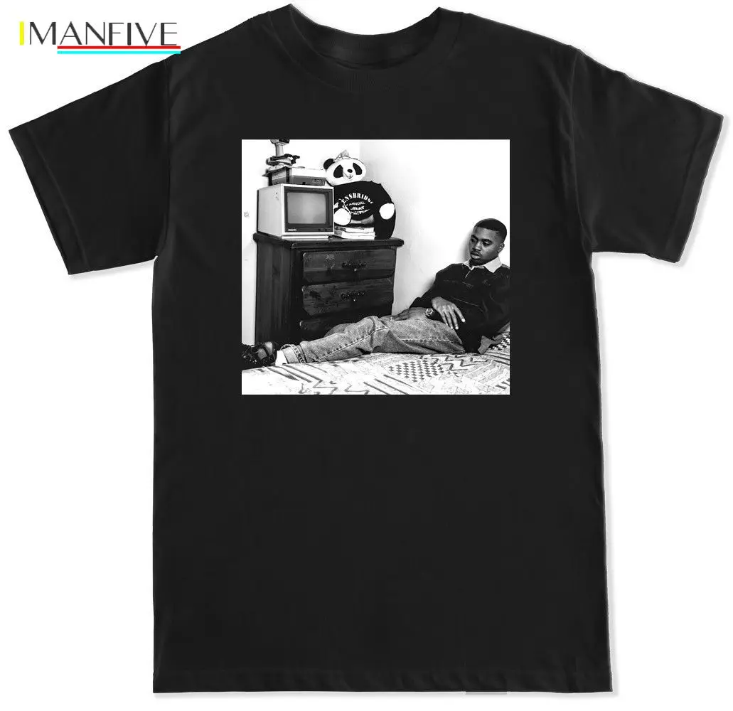 

NAS ROOM ILLMATIC CLASSIC RETRO DJ HIP HOP TRAP MUSIC NEW YORK RAP MENS T SHIRT 100% Cotton Short Sleeve Summer T-Shirt