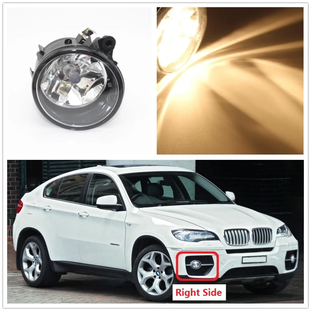Автомобильный светильник с правой стороны для BMW X6 E71 E72 2012 2013, автомобильный Стайлинг, передняя галогенная противотуманная фара, противотуманный светильник с лампой