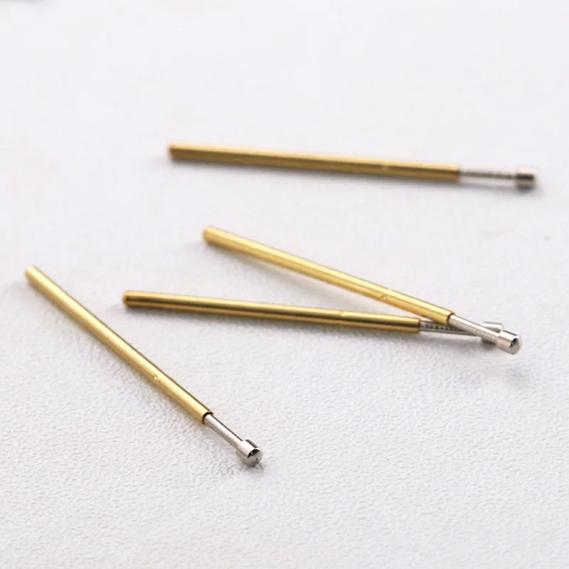 ETUUD Spring Test Tool P50-D0.9 100 Pcs / Package Metal Probe Needle Spring Test Pin Total Length 16.55mm Probe Tool Test Pin