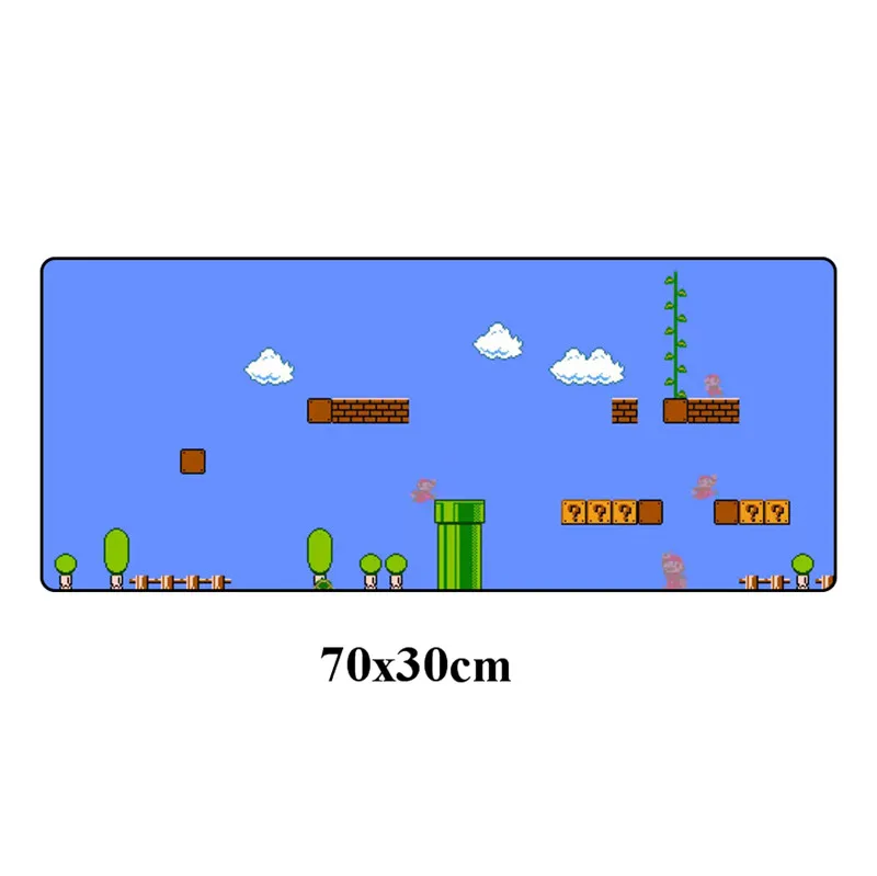 Супер Марио Коврик для мыши компьютер большой 70x30 см резиновый игровой коврик для мыши фиксирующий край нескользящий коврик для клавиатуры XXL коврик для ноутбука - Цвет: Красный