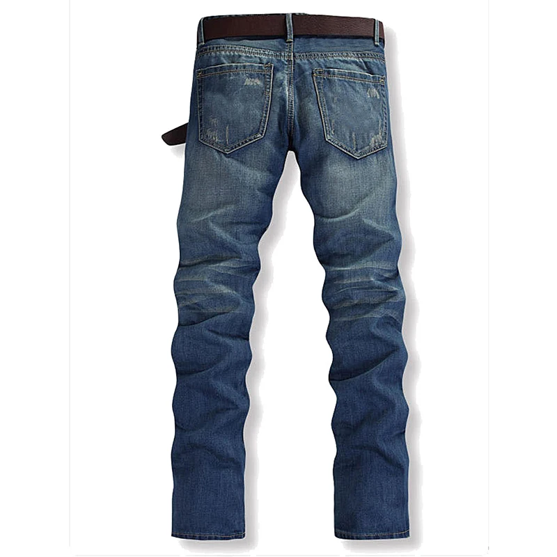 Gersri, Прямые рваные джинсы, брендовые, тонкие, повседневные, рваные джинсы, Homme, Ретро стиль, мужские джинсовые брюки, высокое качество, хлопок, Мужские штаны
