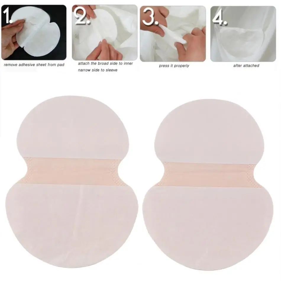 60Pcs Unisex Disposable Sweat Pads Deodorants Underarm Anti Perspiration Sweat Pads Sticker Paste Armpit Absorb Sweat Shield Pad